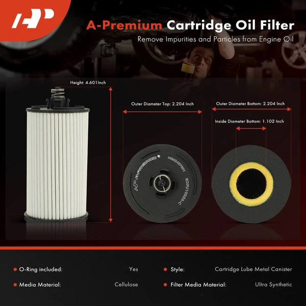 Ultra Synthetic Oil Filter for Chevrolet Malibu Cruze Sonic Trax Buick 20K Miles