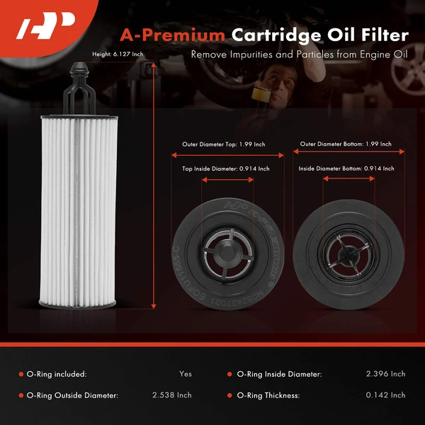 Ultra Synthetic Oil Filter for Jeep Wrangler Dodge 20K Miles Protection