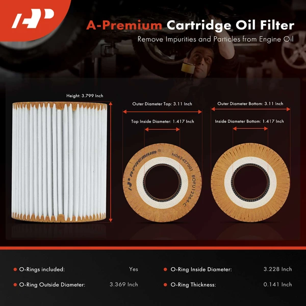 Ultra Synthetic Oil Filter for Ford F-150 Land Rover Discovery V6 3.0L 20K Miles