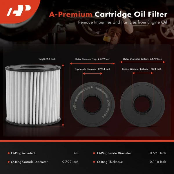 Ultra Synthetic Oil Filter for Hyundai Elantra Kona Sonata Kia K4 L4 2.0L 20K