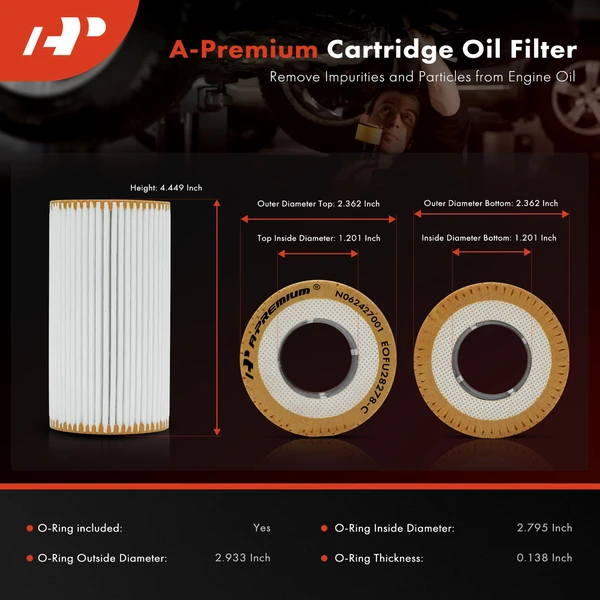 Ultra Synthetic Oil Filter for Porsche 911 Boxster Carrera GT Cayenne Cayman 20K
