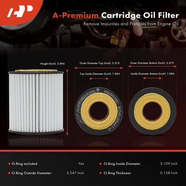 Ultra Synthetic Oil Filter for Ford Escape Fusion Mazda 3 6 Mercury 20K Miles