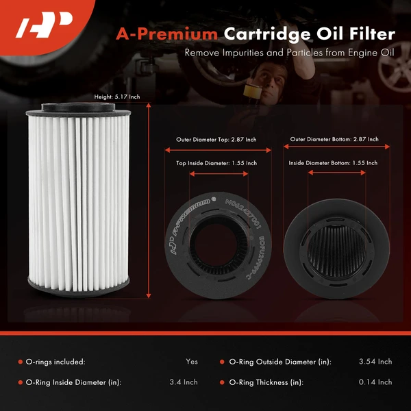 Ultra Synthetic Oil Filter for Hyundai Sonata Santa Fe Kia 20K Miles protection