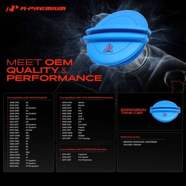 Radiator Cap for Volkswagen Jetta Passat Golf Beetle Audi A4 Q5 A5 A6 A3 Porsche