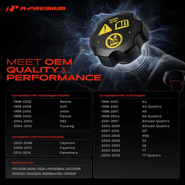 Expansion Tank Cap for Audi A4 A4 Quattro A6 Quattro Q7 S4 S6 TT Allroad Quattro