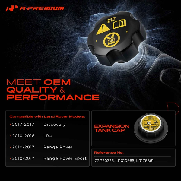 Coolant Overflow Expansion Tank Cap for Land Rover Discovery Range Rover Sport