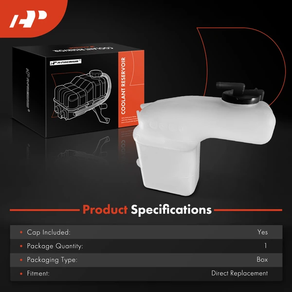 Radiator Coolant Reservoir with Cap for Chrysler Sebring Dodge Avenger 1996-2000