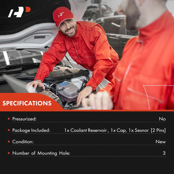 Expansion Tank with Cap for Audi Q7 2017-2022 L4 2.0L V6 3.0L
