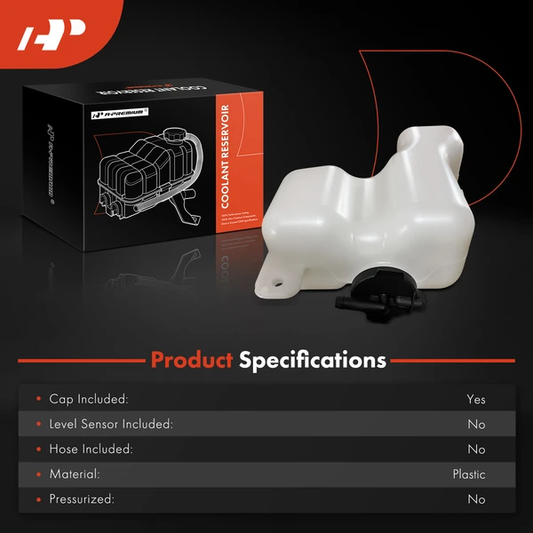 Coolant Reservoir with Cap for Toyota RAV4 1996-2000 Sport Utility