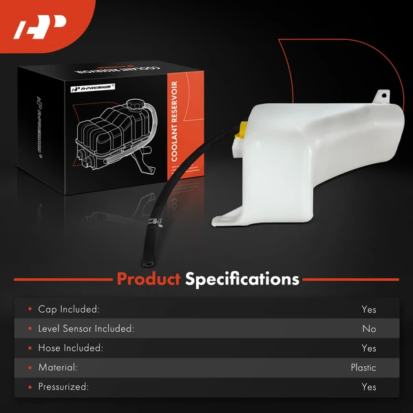 Engine Coolant Reservoir with Cap & Hose for INFINITI Q45 1997-2001 V8 4.1L