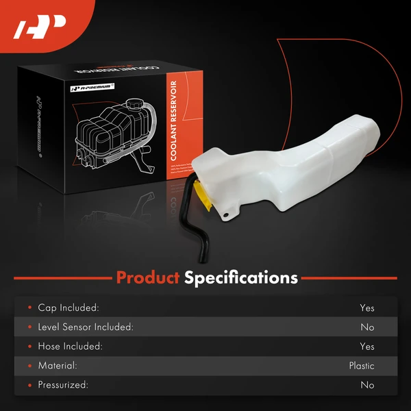 Coolant Reservoir Assembly with Cap & Hose for Subaru WRX STI 2017-2021 H4 2.5L