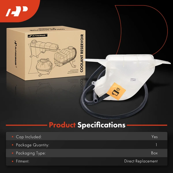 Engine Coolant Reservoir Tank with Cap for Jeep Liberty KJ 2002-2007 2.4L 3.7L