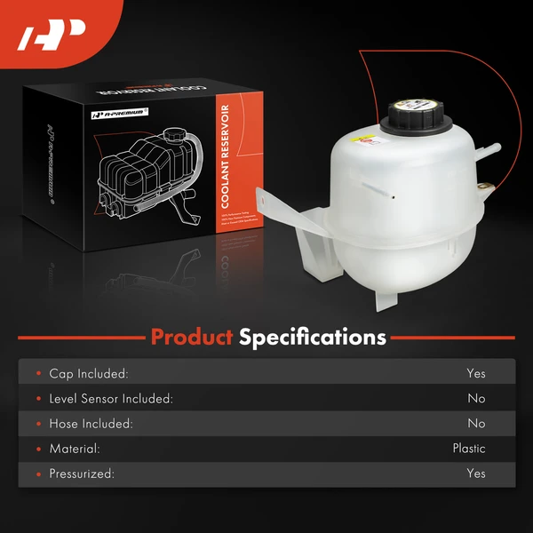 Engine Coolant Reservoir with Cap for Ford Ranger 2001-2011 L4 2.3L