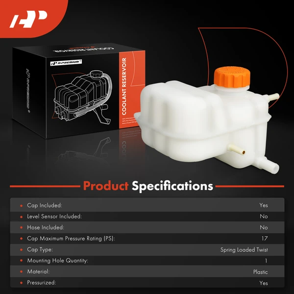 Front Engine Coolant Reservoir with Cap for Suzuki Forenza Reno Chevy Optra 2.0L