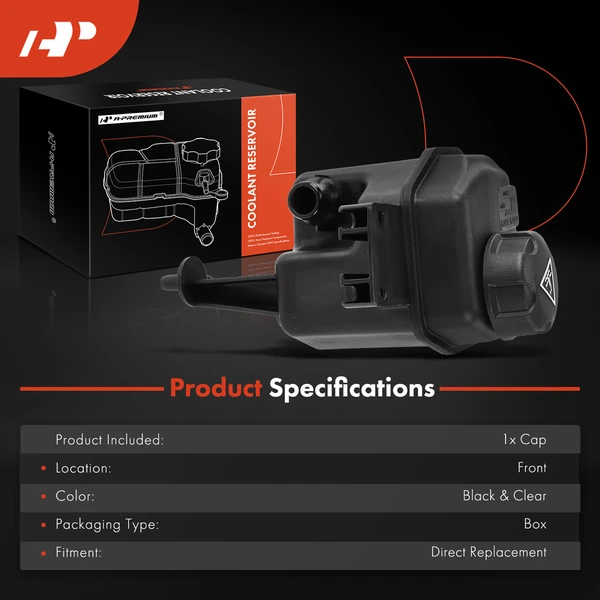 Coolant Expansion Tank Reservoir with Cap for BMW X5 2016-2018 X6 2010-2011