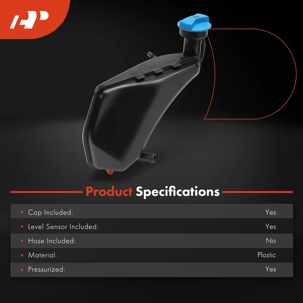 Engine Coolant Reservoir Overflow Tank with Cap & Sensor for Porsche Panamera