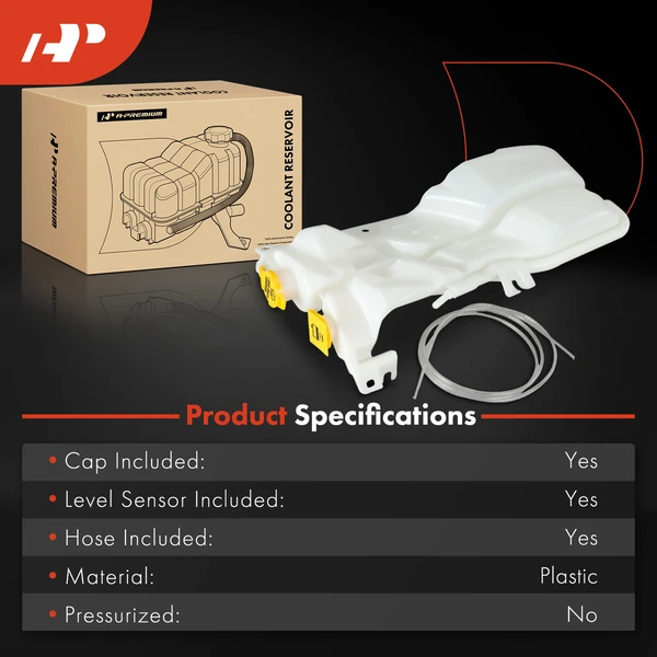 Front Washer Fluid Reservoir with Cap & Hose & Sensor for Dodge Durango Chrysler