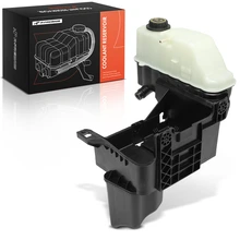 Left Engine Coolant Reservoir Tank with Cap for 2011-2016 Ford F-550 Super Duty
