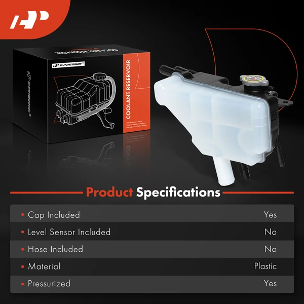 Engine Coolant Reservoir with Cap for Ford F-250 Super Duty F-350 F-450 Super Duty