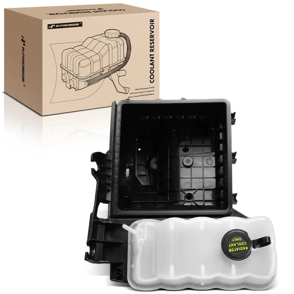 Front Radiator Coolant Reservoir with Cap for Ford F-150 Expedition Lobo Lincoln