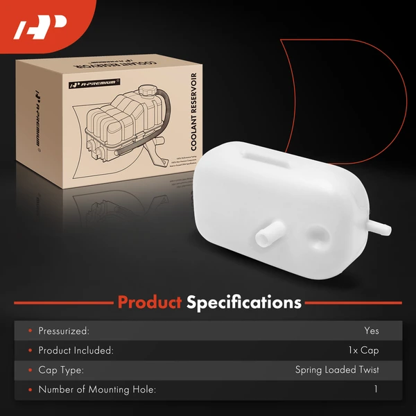 Front Engine Coolant Reservoir Tank with Cap for Jeep Cherokee Comanche Wagoneer