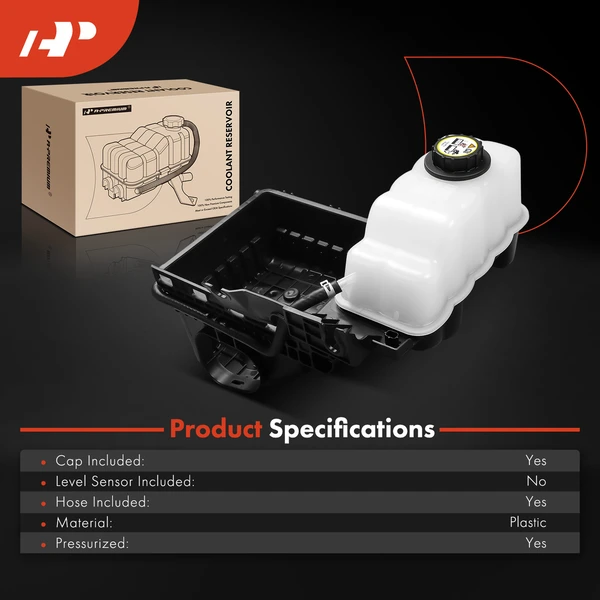 Radiator Coolant Reservoir with Cap & Hose for Ford Expedition Lincoln Navigator