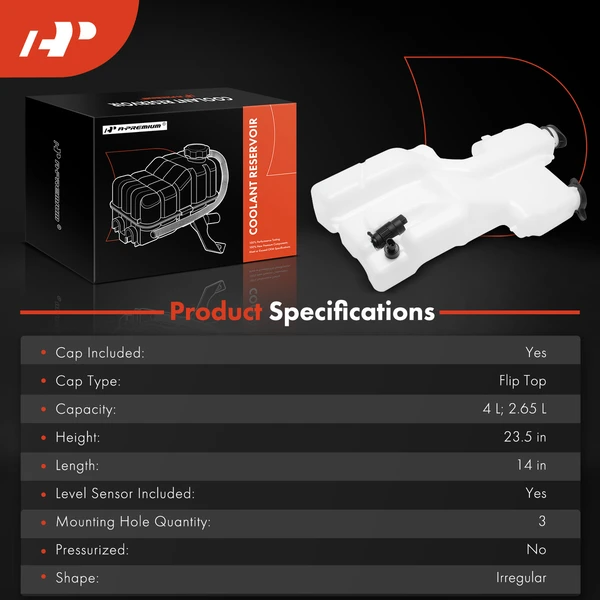 Front Engine Coolant Reservoir for Dodge Dakota 2005-2007 Mitsubishi Raider