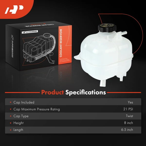 Engine Coolant Reservoir Tank with Cap for Jeep Cherokee 2014-2018 Chrysler 200