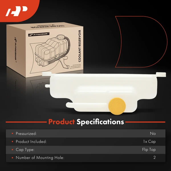 Non-Pressurized Coolant Reservoir with Cap for Mitsubishi L200 Montero Sport