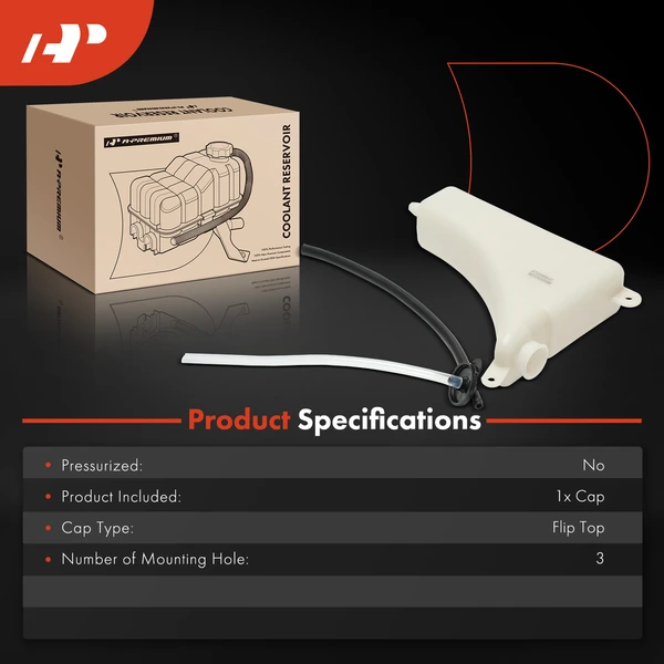 Front Coolant Reservoir Expansion Tank with Cap for Toyota Hilux 2004-2017