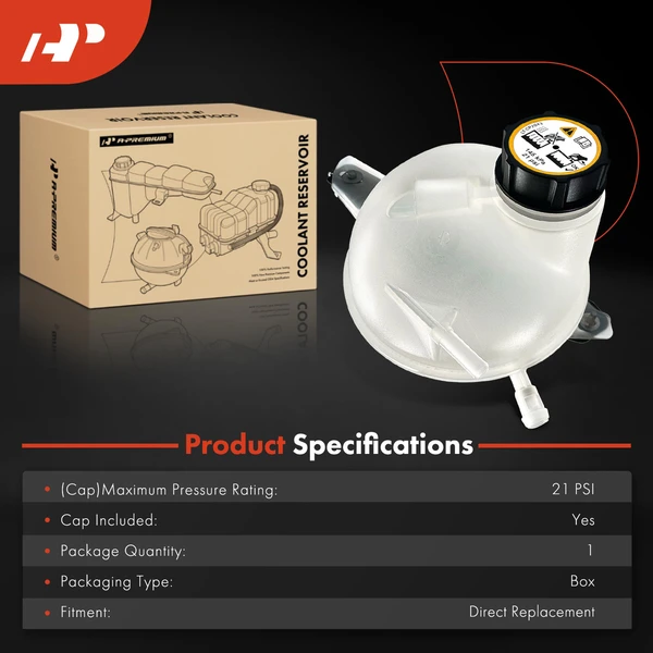 Engine Coolant Reservoir Tank with Cap for Ford E-Transit Transit-150 250 350 3.5L