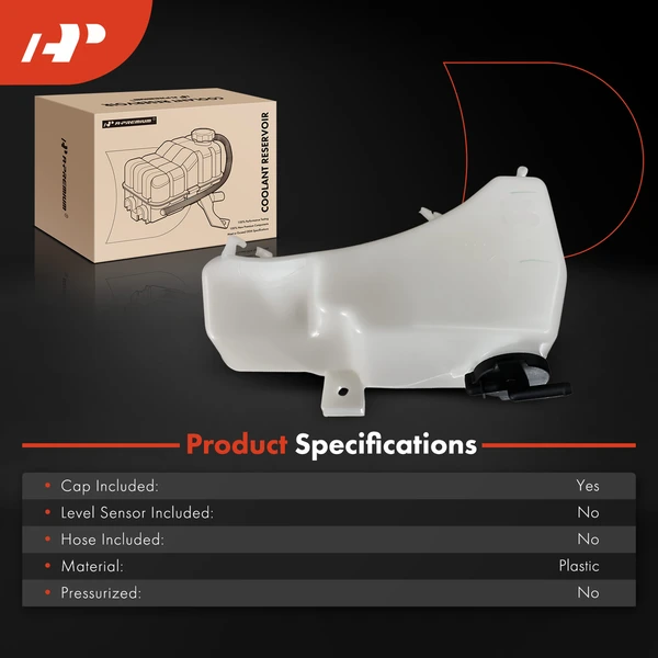 Coolant Reservoir with Cap for Toyota Sienna 2011-2020 Lexus RX350 RX450h 2010-2015