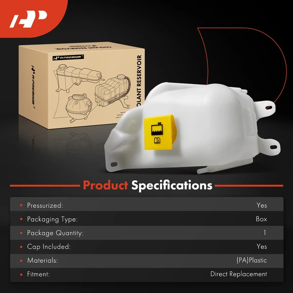 Coolant Reservoir Tank with Cap for Jeep Grand Cherokee ZJ WJ 1997-1998 4.0L 5.2L