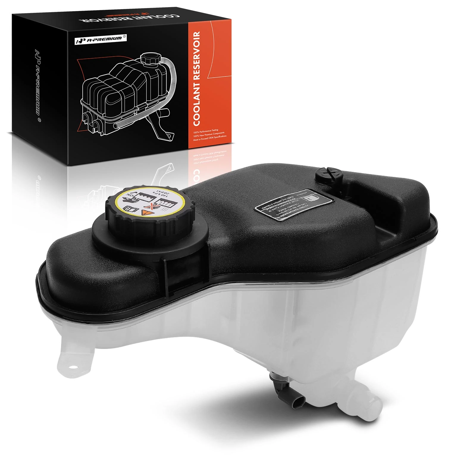 The A-premium Engine Coolant Expansion Tank with Cap & Sensor for Jaguar S-Type Super V8 XF Image 