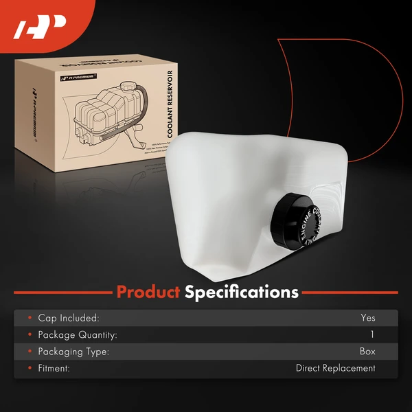 Radiator Coolant Reservoir with Cap for Chevrolet S10 GMC Jimmy Sonoma Oldsmobile