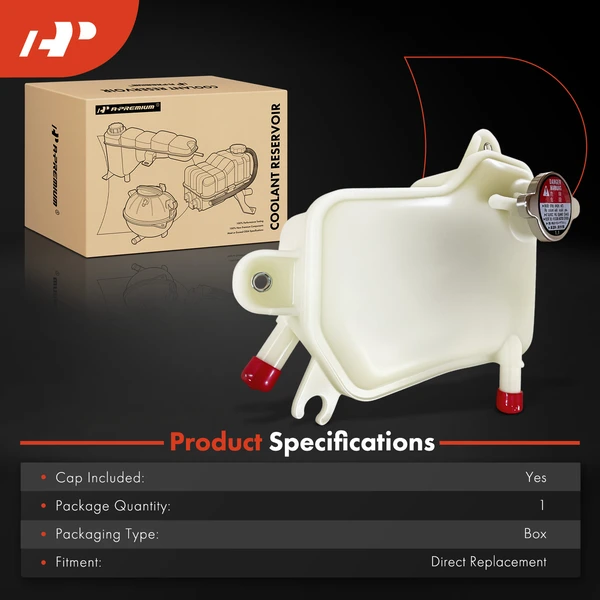 Radiator Coolant Reservoir with Cap for Honda Civic 2017-2021 L4 1.5L L4 2.0L