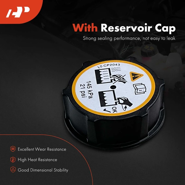 Engine Coolant Reservoir with cap for Ford Fusion Lincoln MKZ 2017-2020