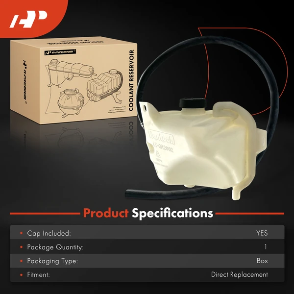 Coolant Reservoir Tank with Cap for Chrysler Sebring 1996-2000 Cirrus Dodge Stratus