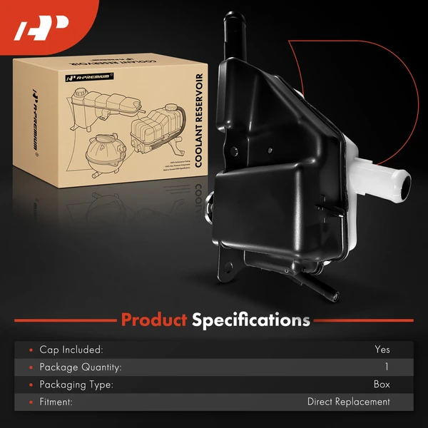Radiator Coolant Reservoir with Pressure Cap for Ford F-250 F-350 F-450 Super Duty
