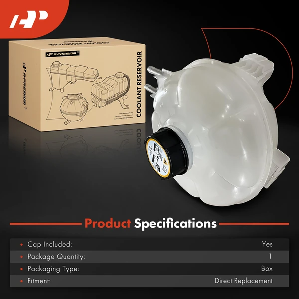 Radiator Coolant Reservoir with Pressure Cap for Ford Escape Bronco Sport Maverick