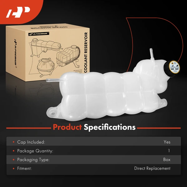 Engine Coolant Reservoir Tank with Cap for Ford F-150 2018-2021 V6 3.0L