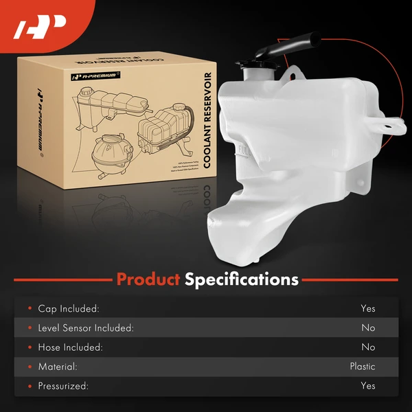 Radiator Coolant Reservoir with Cap for Mazda CX-7 2010-2012 2.3L 2.5L