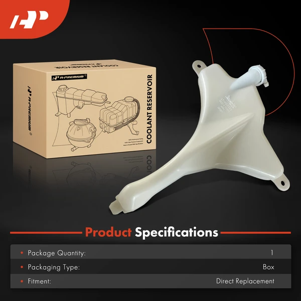 Radiator Coolant Reservoir Expansion Tank with Cap for Honda Odyssey 2005-2010