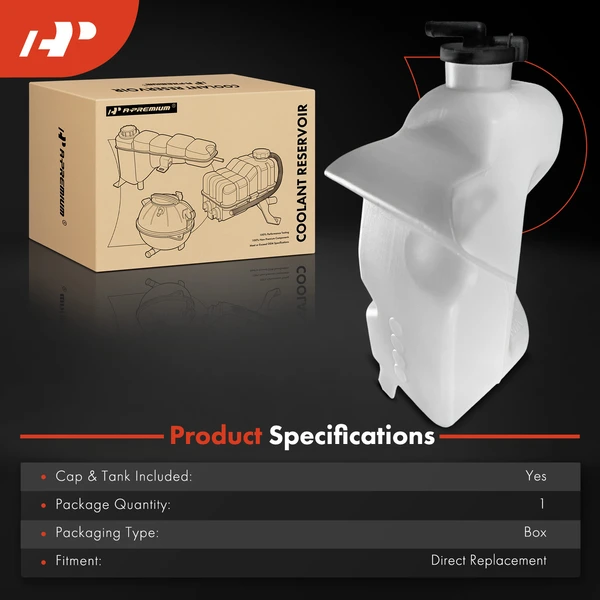 Radiator Coolant Reservoir with Cap & Tank for Dodge B150 B1500 B250 B2500 B3500