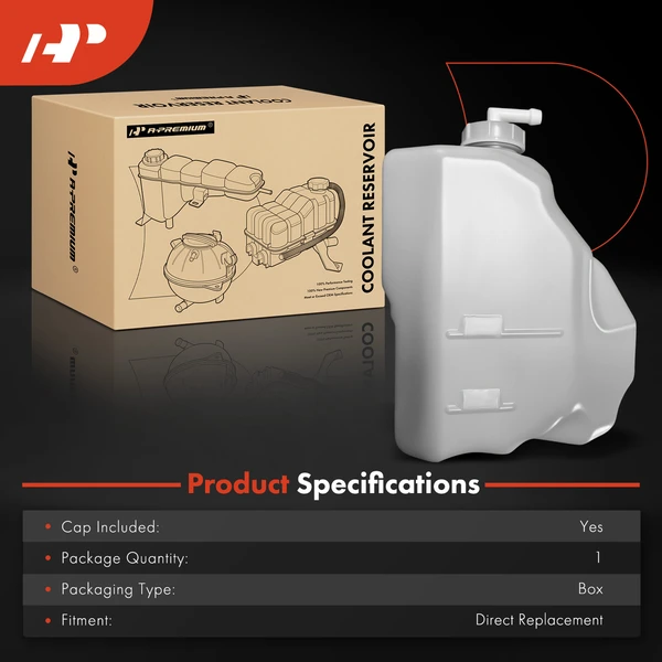 Radiator Coolant Reservoir with Cap for Honda Accord 2018-2022 Acura TLX 2021-2023