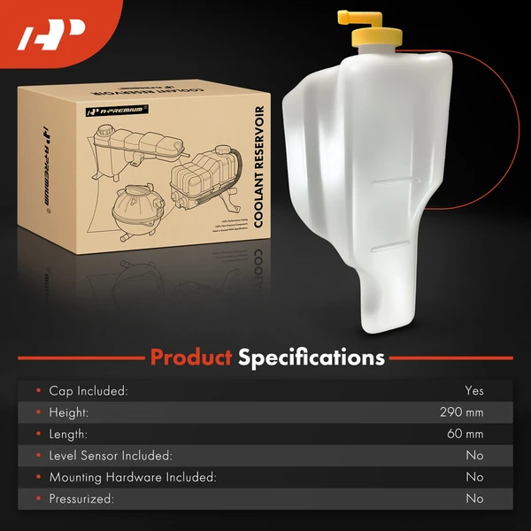 Radiator Coolant Reservoir with Cap for Honda Accord 1994-2002 2.2L 2.3L 3.0L