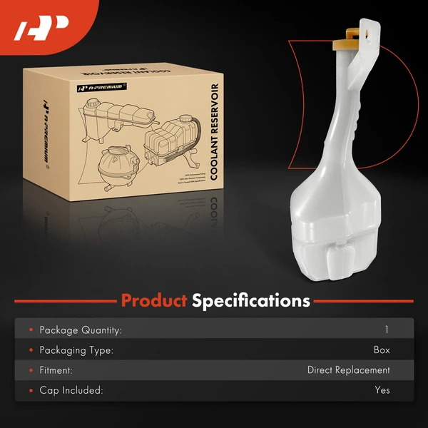 Radiator Engine Coolant Reservoir Overflow Bottle with Cap for Acura MDX 2007-2013