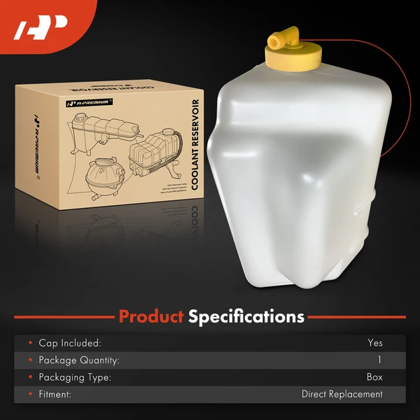 Radiator Coolant Reservoir with Cap for Honda Odyssey 1999-2004 Acura MDX 2001-2002