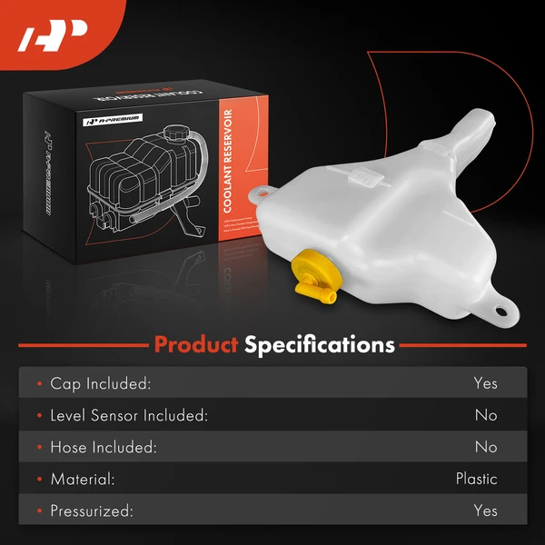 Engine Coolant Reservoir Outlet Tank with Cap for Acura TSX 2004-2008