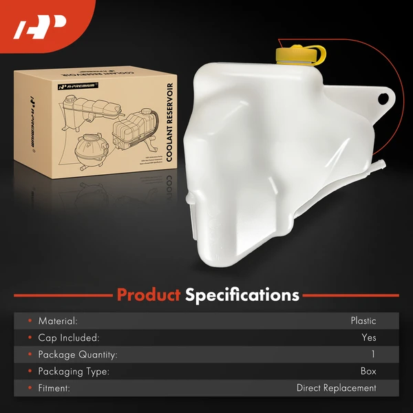 Coolant Reservoir Expansion Tank with Cap for Acura RDX 2007-2012 L4 2.3L GAS